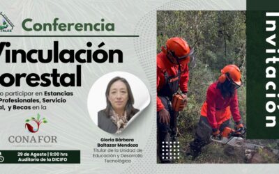Conferencia “Vinculación Forestal, cómo participar en Estancias Pre-Profesionales, Servicio Social y Becas en la CONAFOR”